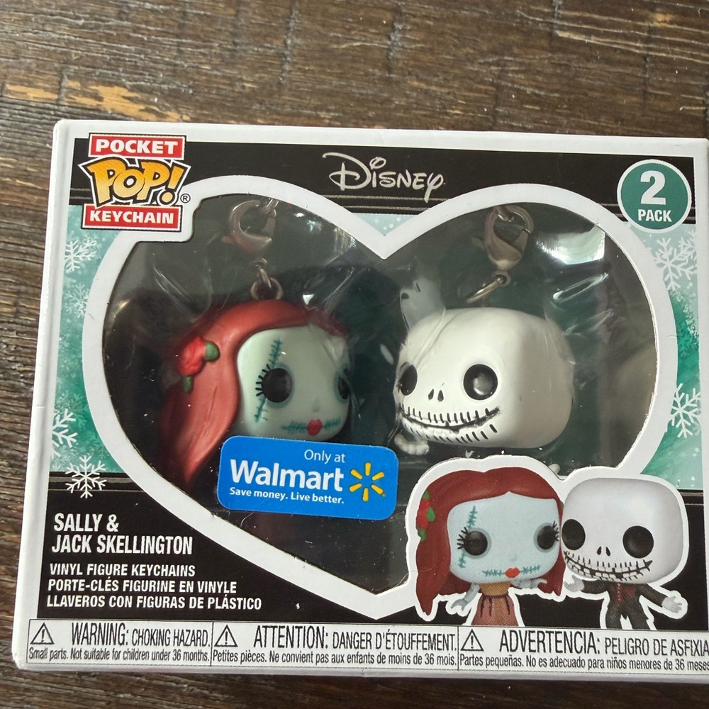 Funko Pocket Pop! Sally & Jack Skellington Keychain 2-Pack - Red, White, Black